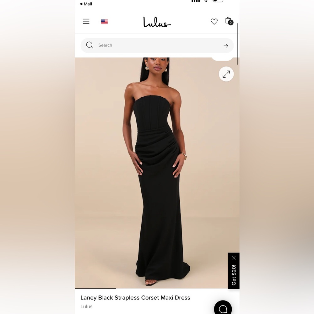 Lulus Laney strapless gown